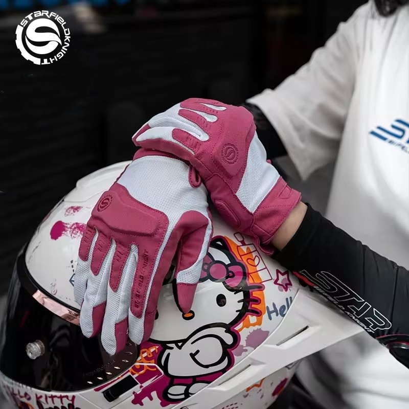 Motorcycle Gear Full Set - SFK Motorcycle Gloves Summer Mesh Breathable