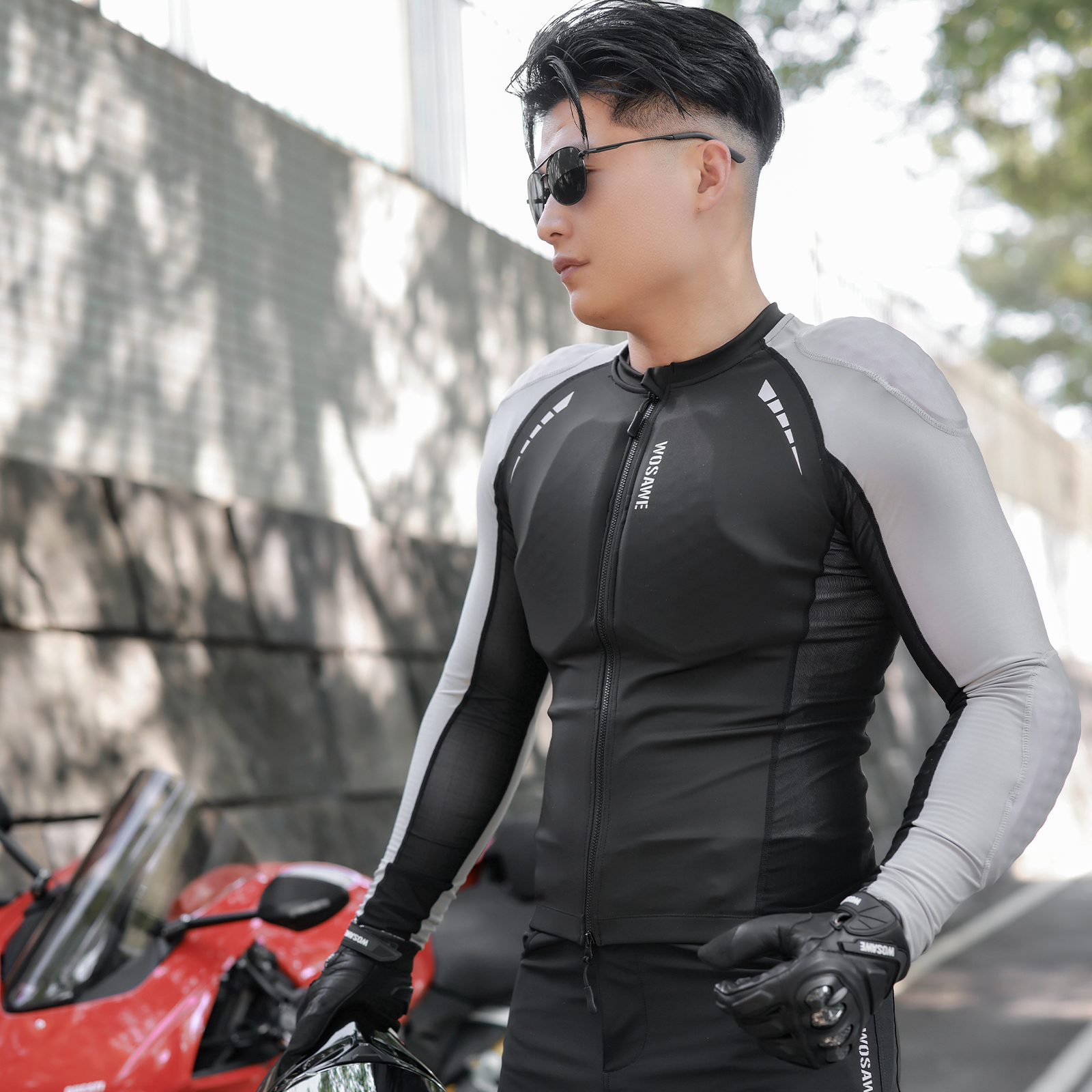 Gearx Motorcycle Jacket - WOSAWE Mens Motorcycle Mesh Riding Jacket