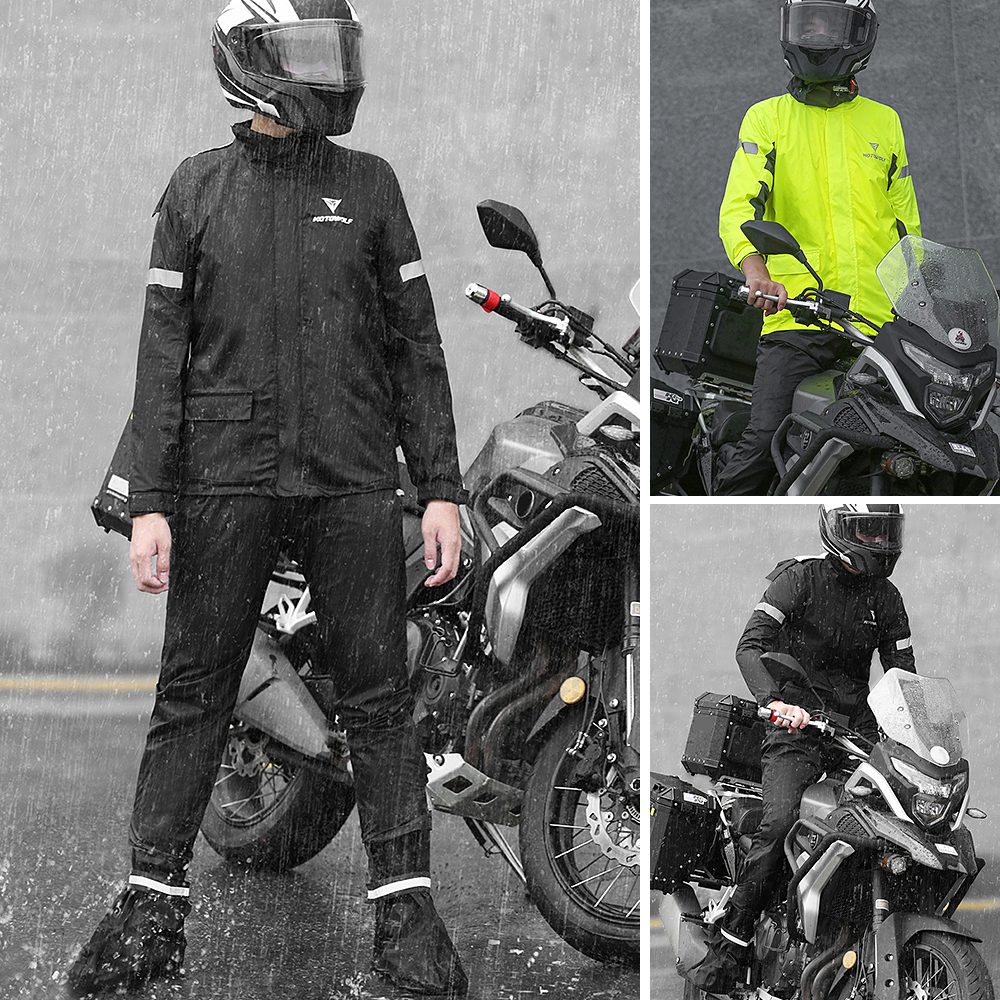 Men Motorcycle Rain Suit Outdo - Motorcycle Gear Full Set 评论和价格
