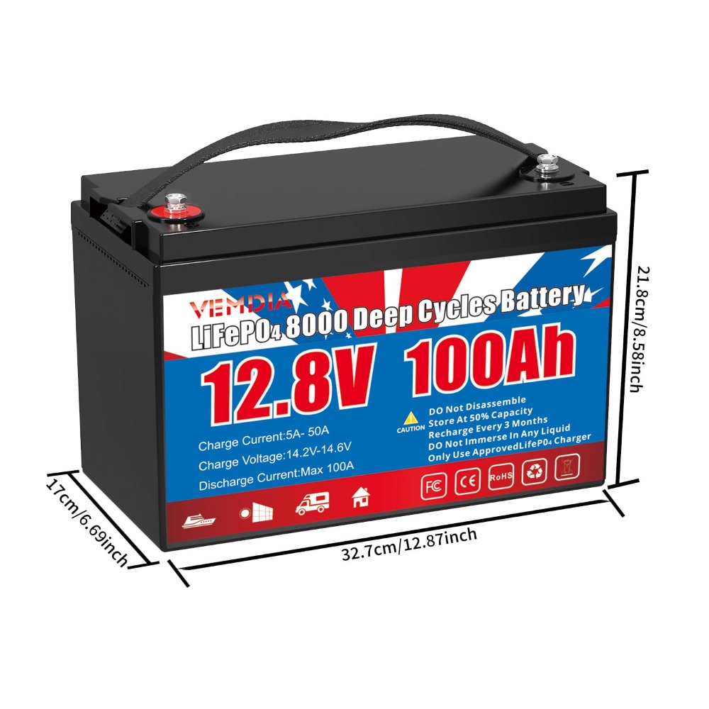 12.8V 100Ah LiFePO4 Battery Bu - Motorcycle Gear Cycle 评论和价格