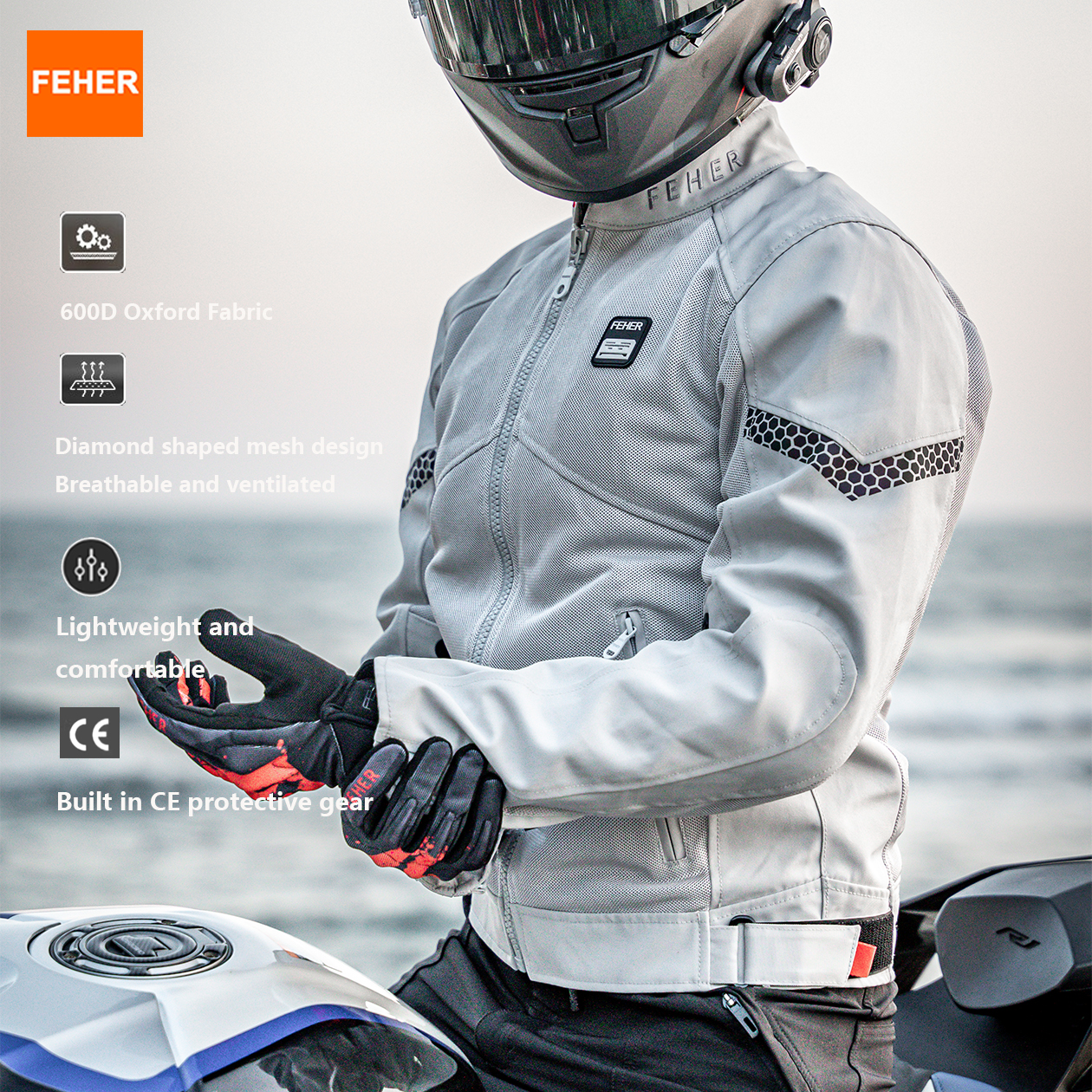 FEHER Men's Motorcycle Jacket  - Gearx Motorcycle Jacket 评论和价格