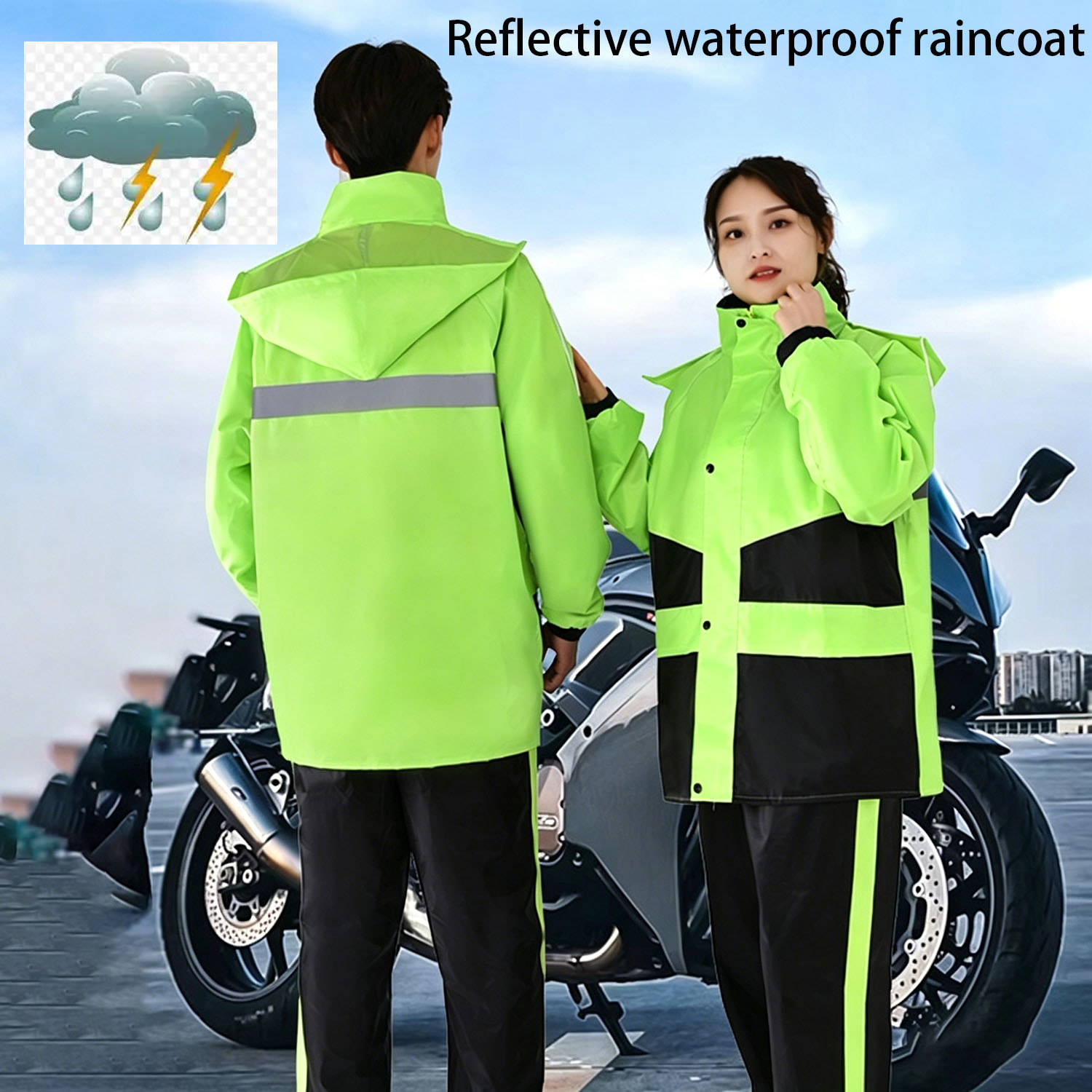 Motorcycle Raincoat Suits Men  - Gearx Motorcycle Jacket 评论和价格