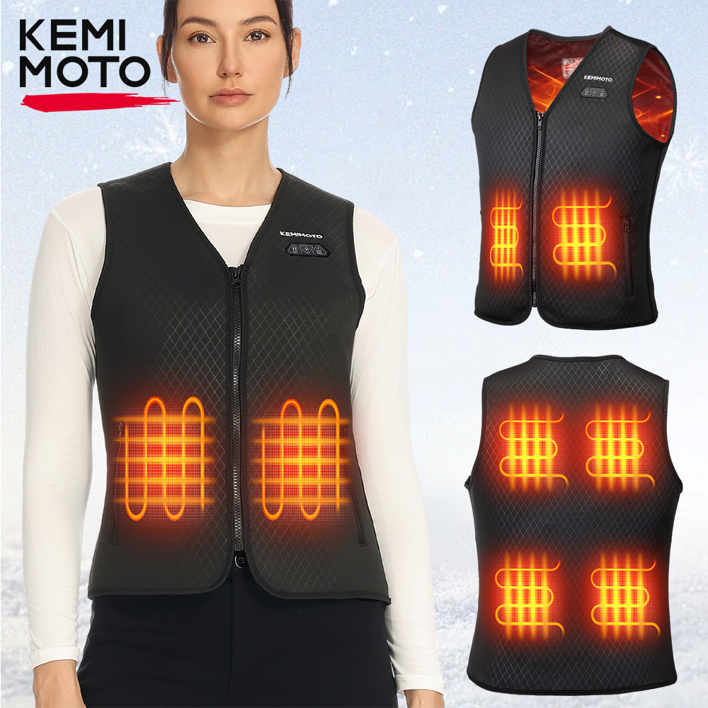 Unisex Heated Vest with 6 Heat - Motorcycle Gear For Winter 评论和价格