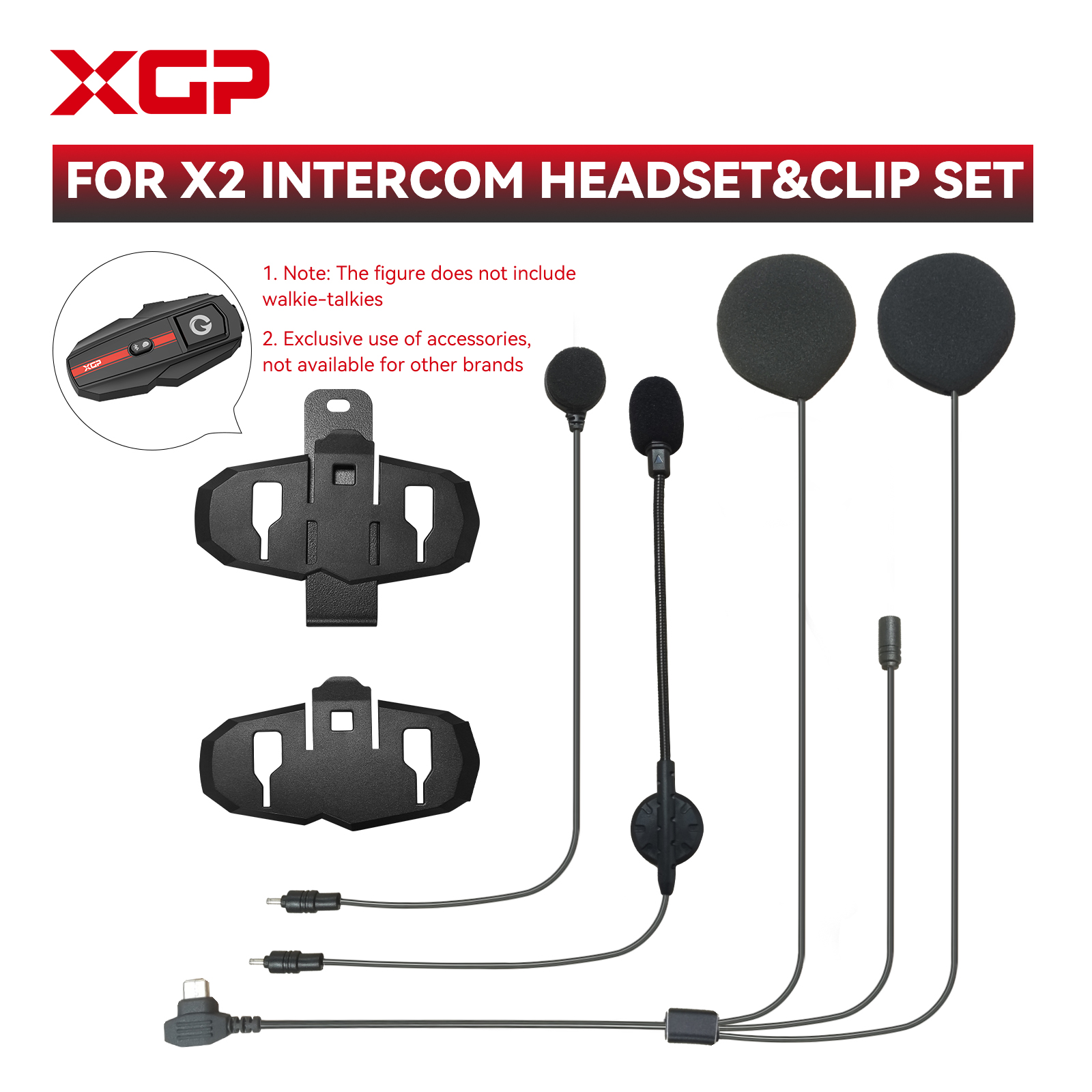 XGP X2 Motorcycle Intercom Hea - Motorcycle Gear Full Set 评论和价格