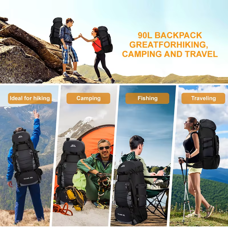 90L Waterproof Hiking Backpack - Xxl Motorcycle Gear 评论和价格