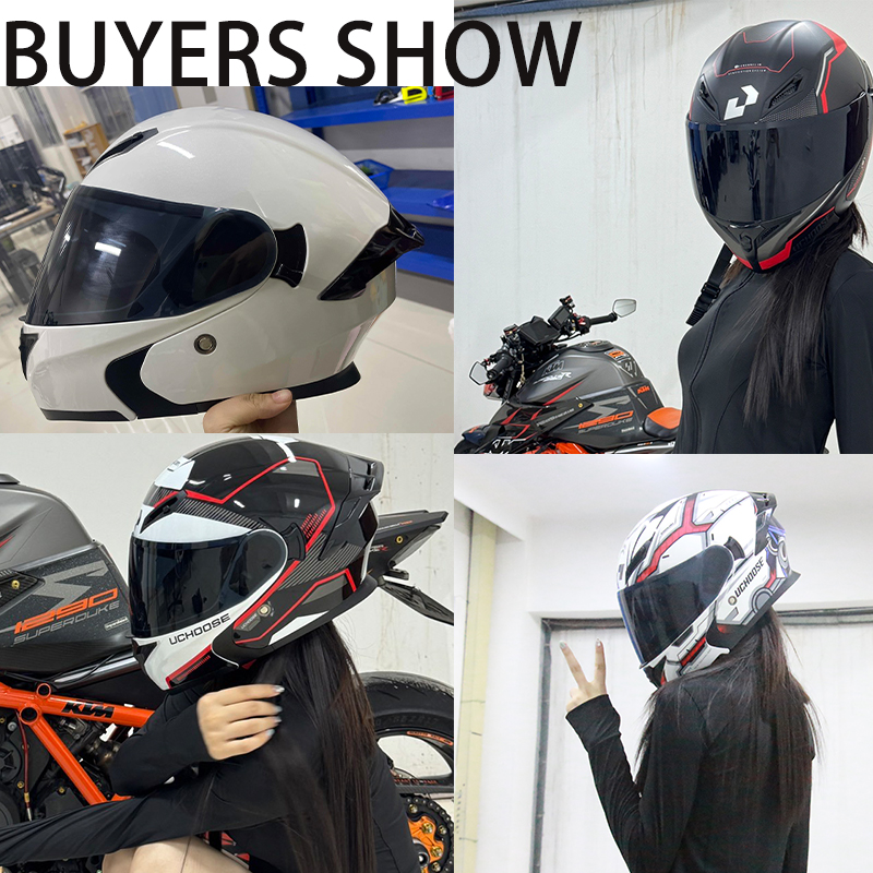 Uchoose DOT Modular helmet Ful - Motorcycle Gear Full Set 评论和价格