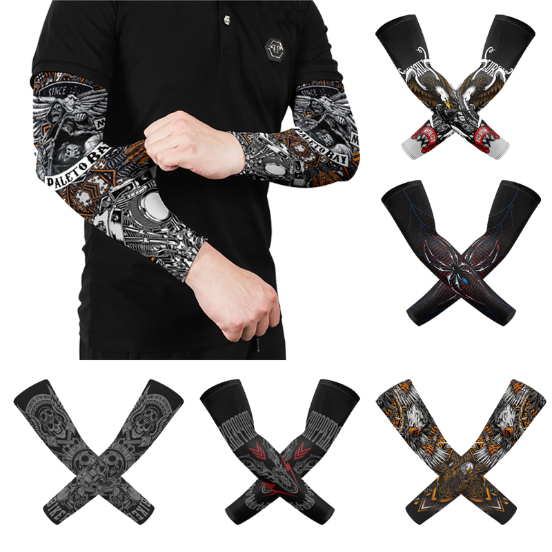 1Pair Ice Silk Arm Sleeves Men - Motorcycle Gear Sleeve 评论和价格