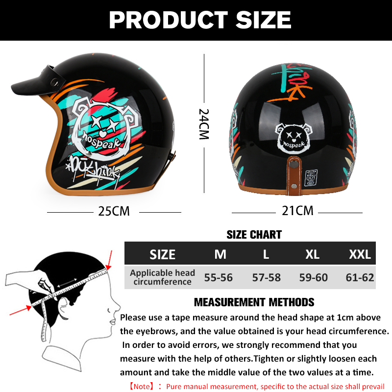 Retro semi-open motorcycle hel - Motorcycle Gear For Winter 评论和价格