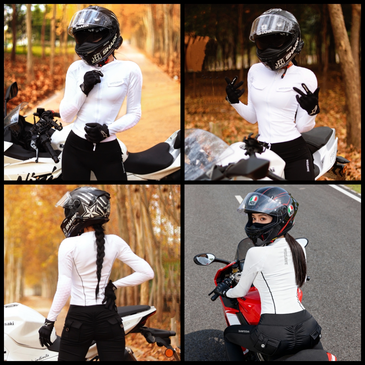 WOSAWE Women Motorcycle Jacket - Motorcycle Gear Full Set 评论和价格