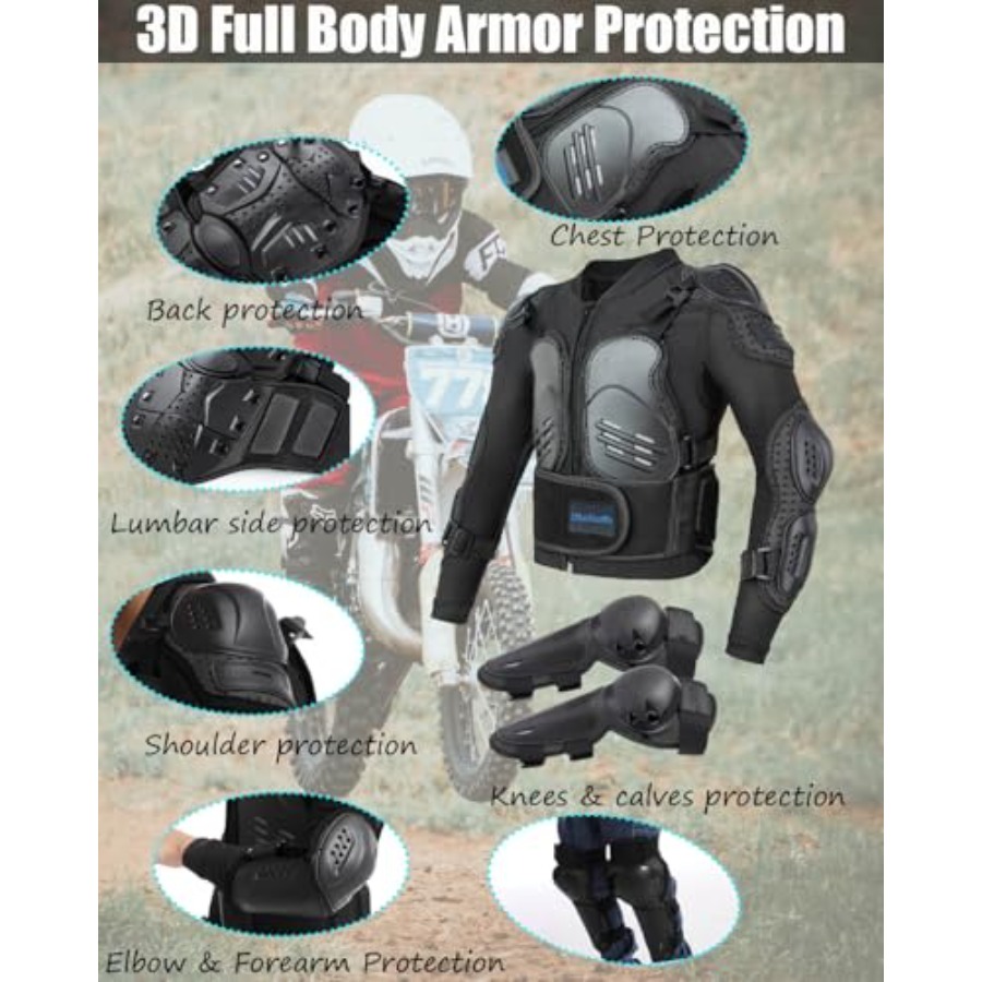 Motorcycle Jacket Armor Suit-D - Motorcycle Gear Cycle 评论和价格
