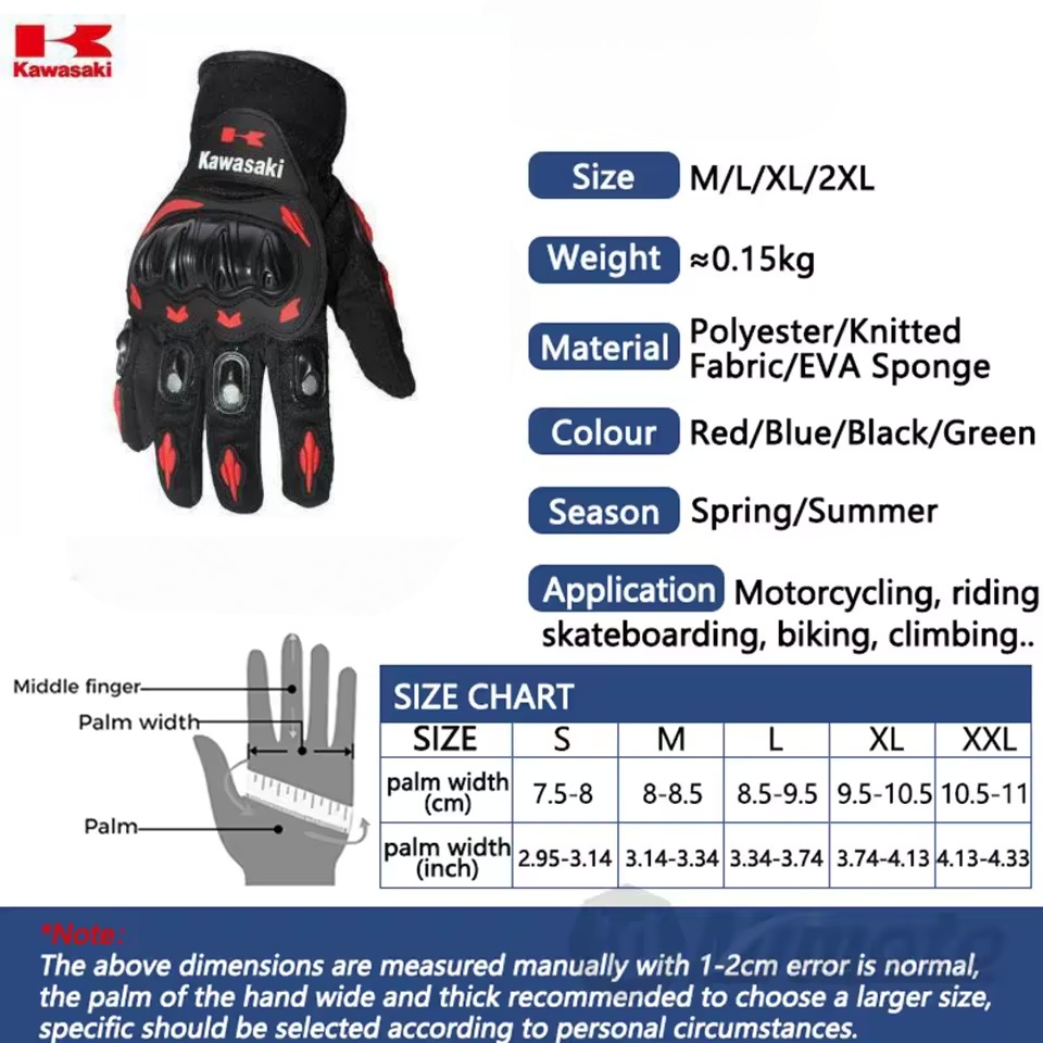 Summer Breathable Full Finger  - Motorcycle Gear Gloves 评论和价格